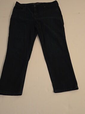 Chico's So Slimming Girlfriend Slim Leg Ankle Jeans Size 2.5 US 14 Dark Blue